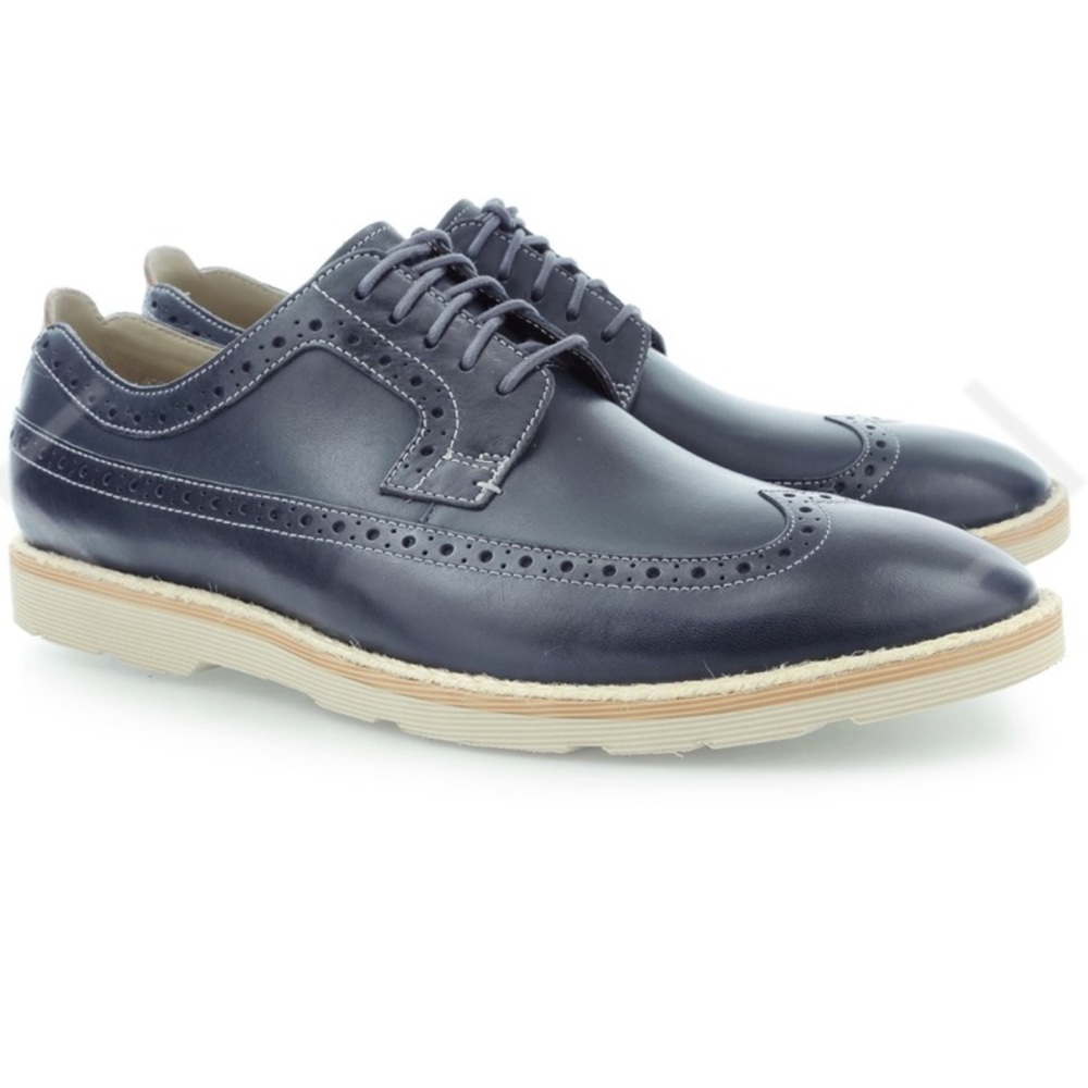 Clarks Gambeson Limit Dark Blue Leather Size 11